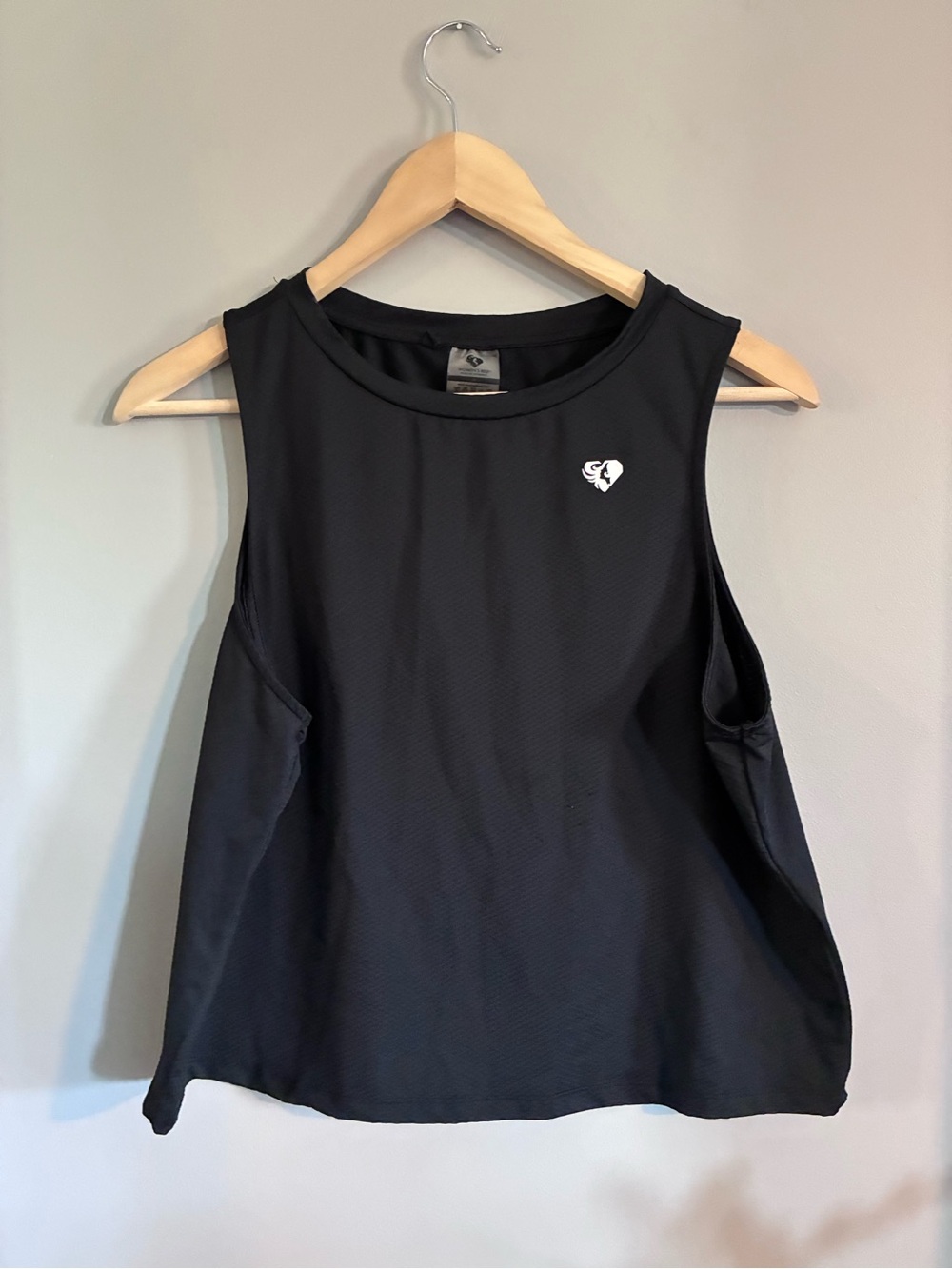 Women's Best Black Textured Jersey Tank Top Size Medium